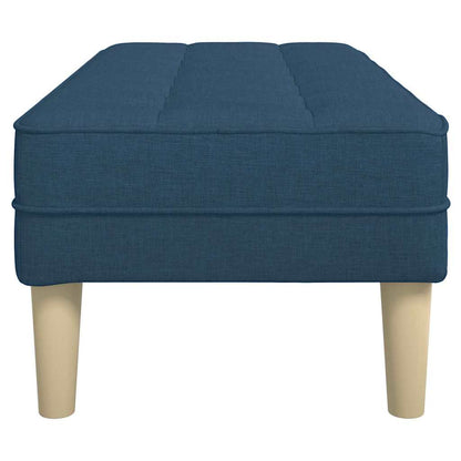 Bank mit Kissen Blau 113 x 57 x 39 cm Stoff