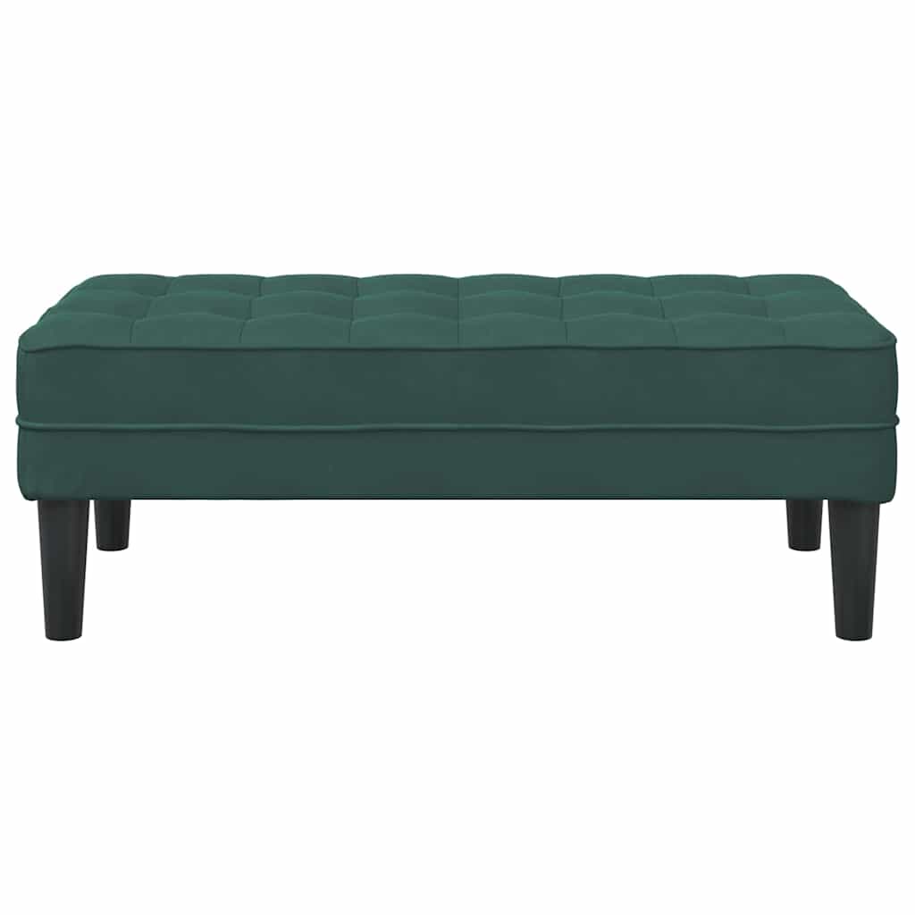 Bank mit Kissen Dunkelgrün 113 x 57 x 39 cm Samt