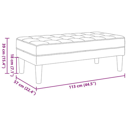 Bank mit Kissen Dunkelgrün 113 x 57 x 39 cm Samt