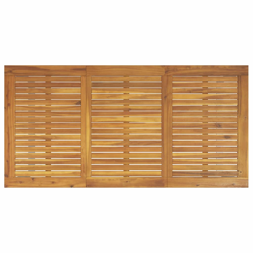 Gartentisch Grau 160 x 80 x 75 cm Massivholz Akazie