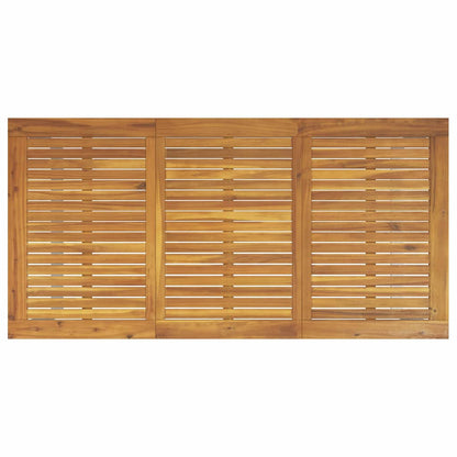 Gartentisch Grau 160 x 80 x 75 cm Massivholz Akazie