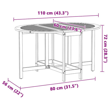 Gartentisch 5 pcs Braun Massivholz Akazie