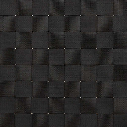 Sonnenliege mit schwarzem gewebtem Gurtband 55x200x30 cm Bambus