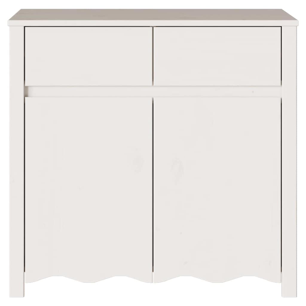 Sideboard Drammen Weiß 79 x 43 x 75,5 cm Massivholz Kiefer
