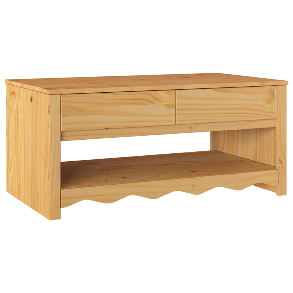Couchtisch Drammen Eiche 99 x 55 x 45 cm Massives Kiefernholz