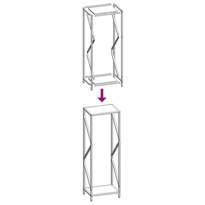 Brennholzregal Anthrazit 34x25x100 cm Kaltgewalzter Stahl