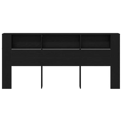 Kopfteil Schrank Schwarz Eichen-Optik 220 x 18,5 x 102,5 cm