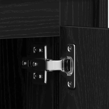 TV-Schränk Schwarz Eichen-Optik 80 x 35 x 45 cm Holzwerkstoff