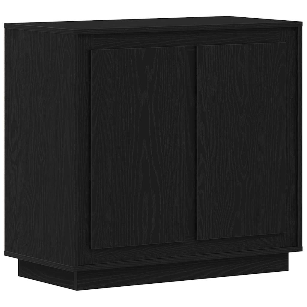 Sideboard Schwarz Eichen-Optik 80 x 40 x 75 cm Holzwerkstoff
