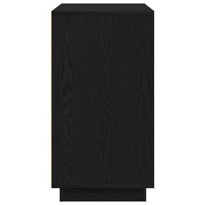 Sideboard Schwarz Eichen-Optik 80 x 40 x 75 cm Holzwerkstoff