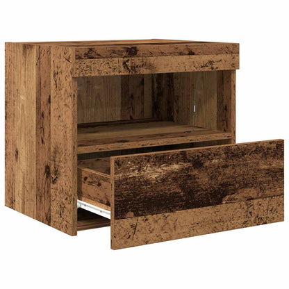 Nachttisch mit Schubladen Altholz 50 x 40 x 45 cm Holzwerkstoff