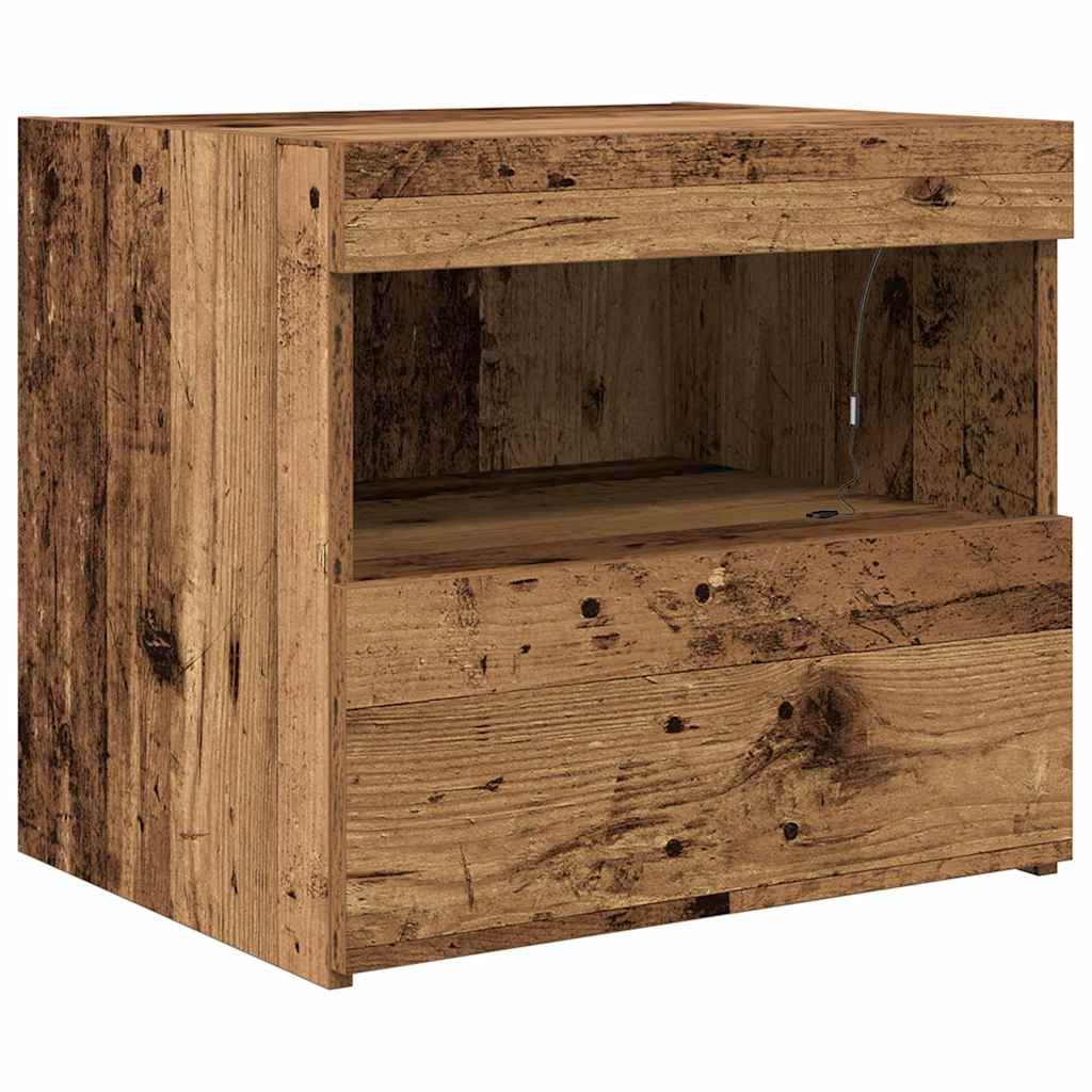 Nachttisch 2 pcs Altholz 50 x 40 x 45 cm Holzwerkstoff
