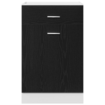 Hängeschrank mit Regal Schwarz Eichen-Optik 50 x 46 x 81,5 cm