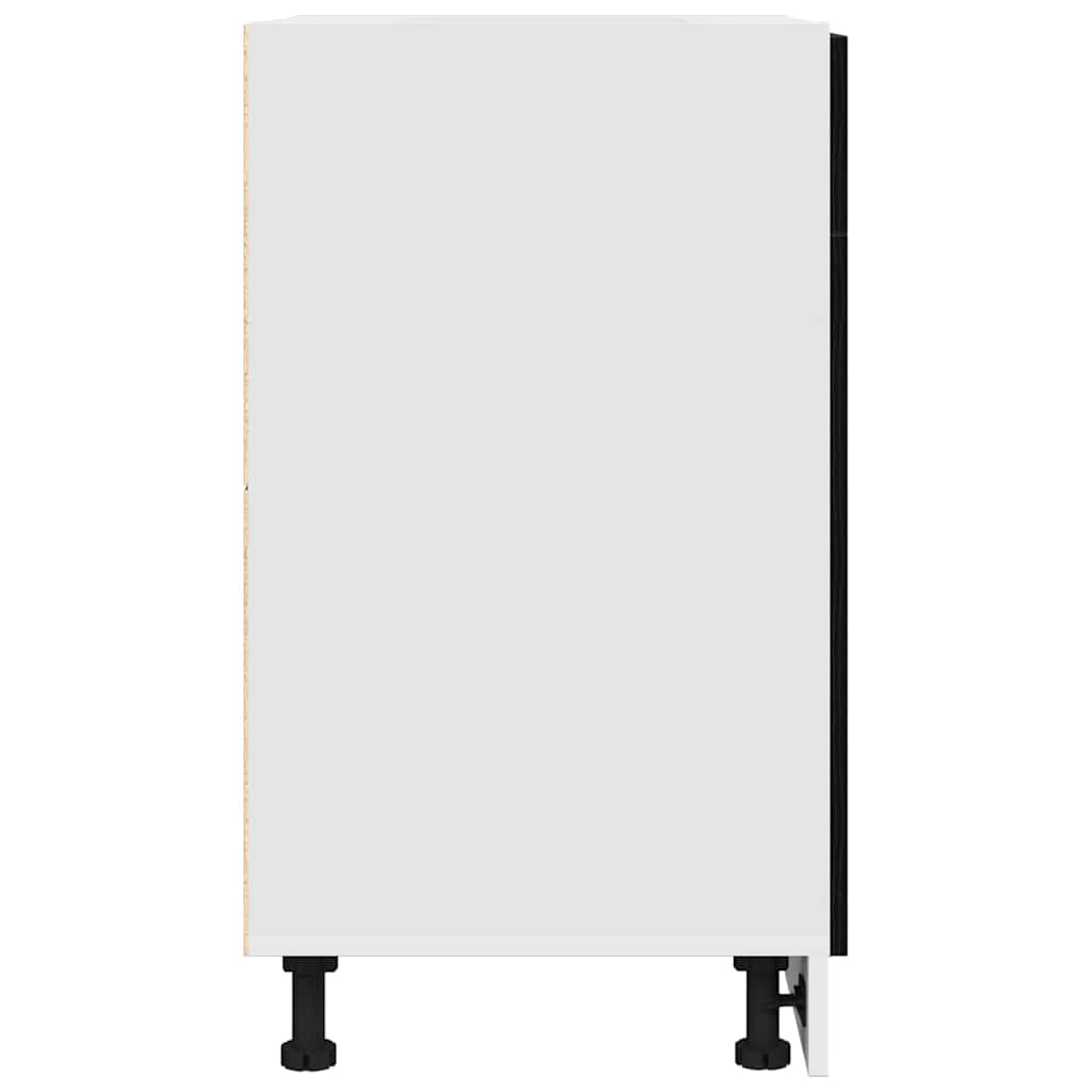 Hängeschrank mit Regal Schwarz Eichen-Optik 50 x 46 x 81,5 cm