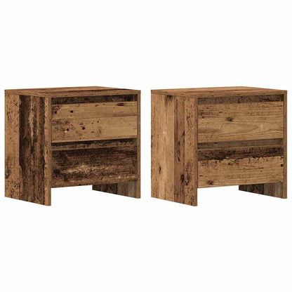Nachttisch 2 pcs Altholz 45 x 34 x 44,5 cm Holzwerkstoff