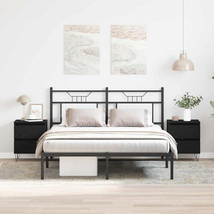 Nachttisch 2 pcs Schwarze Eiche 40 x 35 x 50 cm Holzwerkstoff