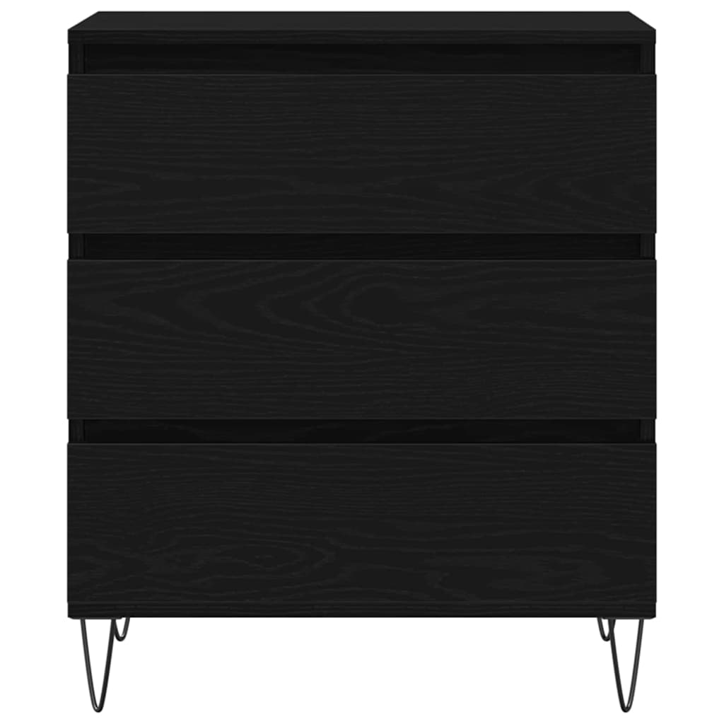 Sideboard Schwarz Eichen-Optik 60 x 35 x 70 cm Holzwerkstoff