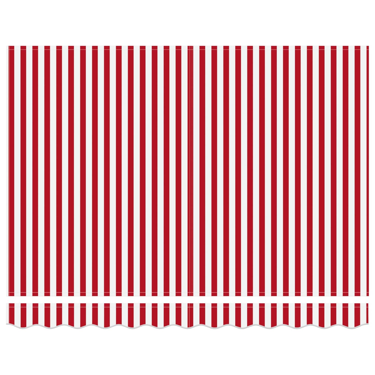 Einziehbare Markise Rot und Weiß 300 x 250 cm Stoff und Metall