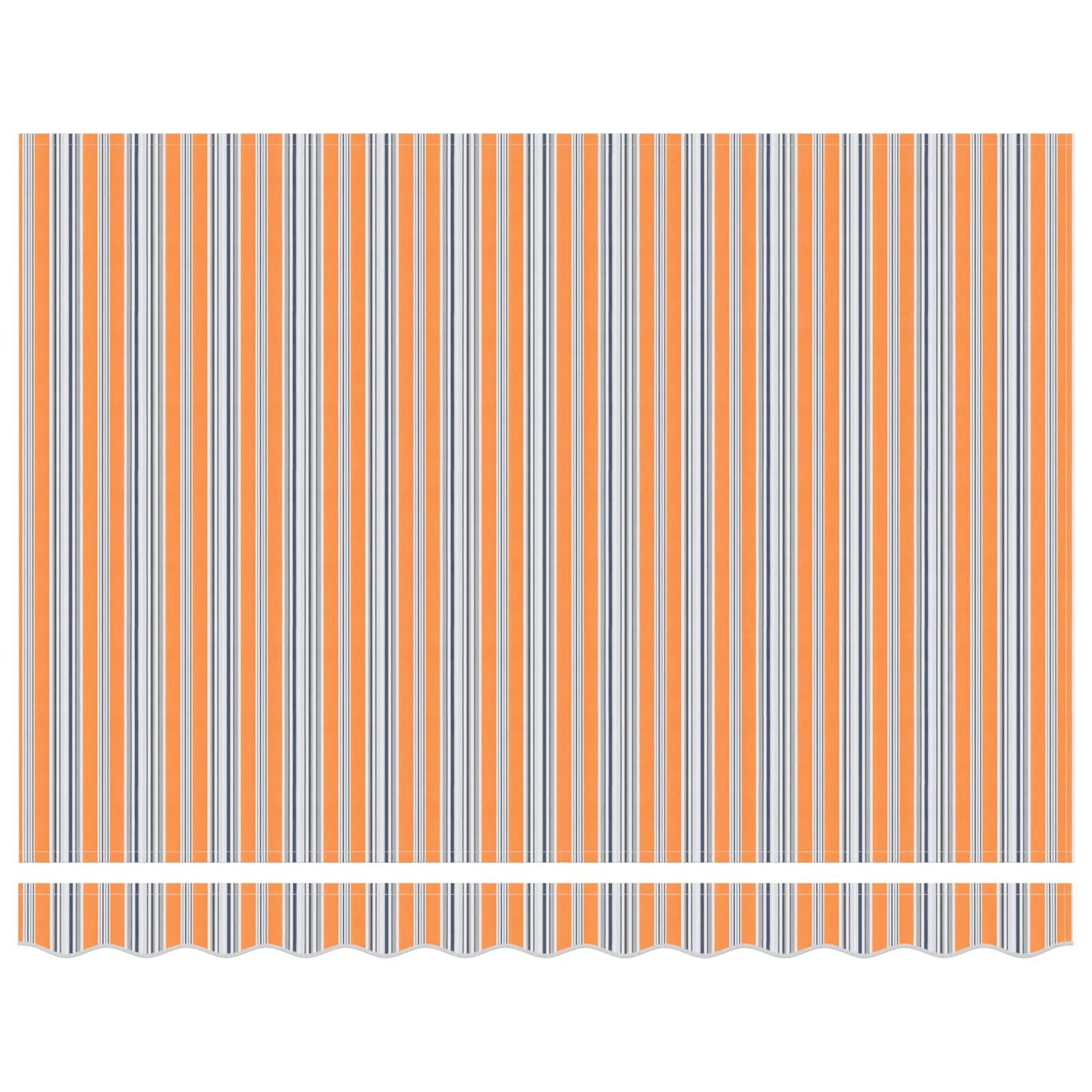 Einziehbare Markise Mehrfarbig 350 x 250 cm Stoff und Metall