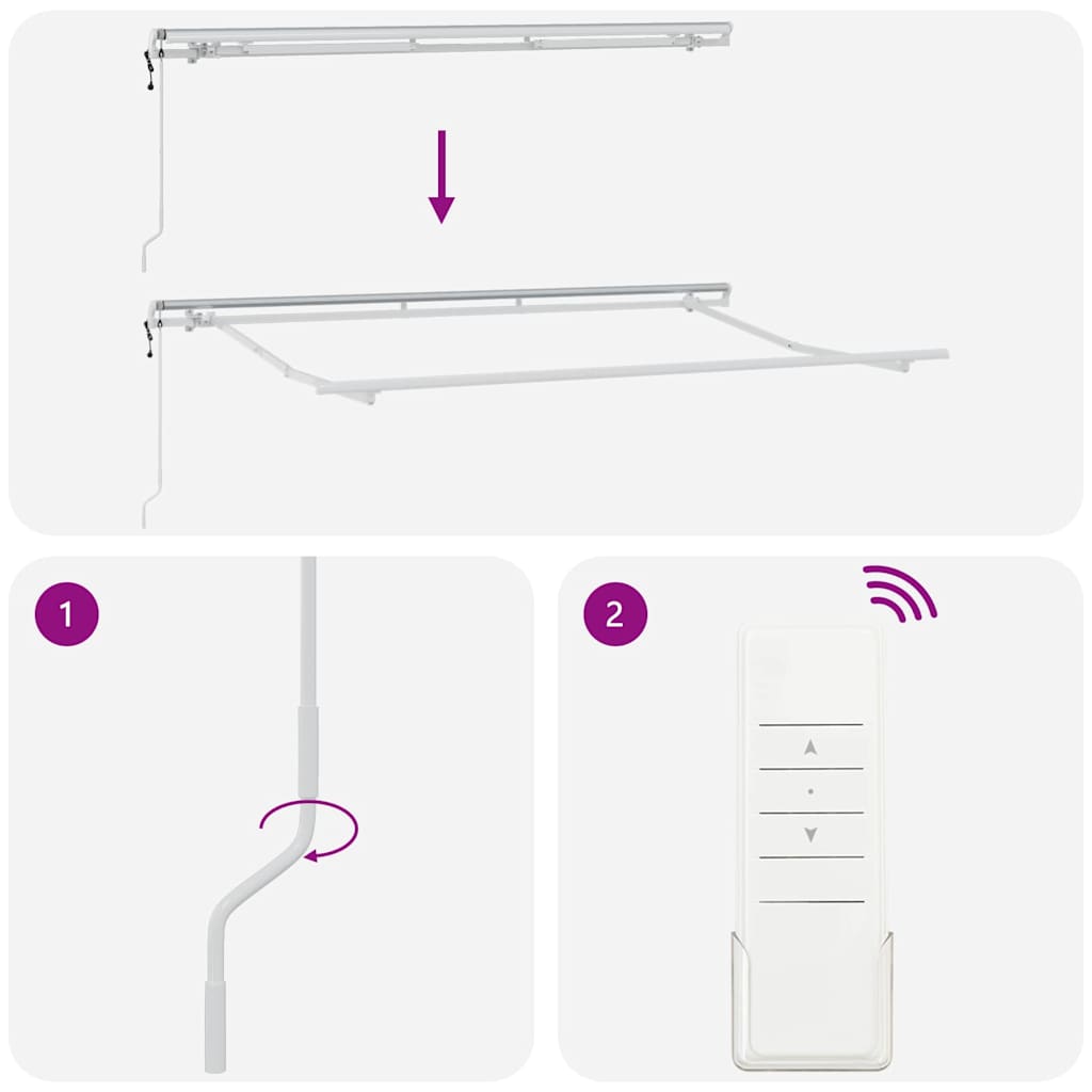 Markisenrahmen Weiß 3,5 x 2 m Metall