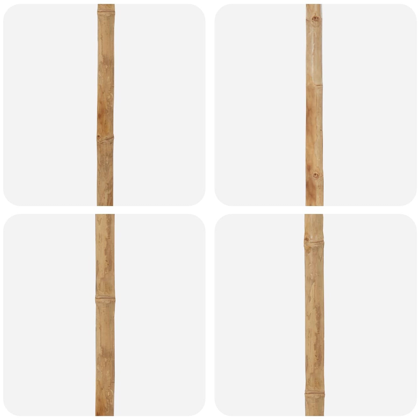 Garten-Sonnenschirm Cremeweiß Ø 270 x 260 cm Bambus