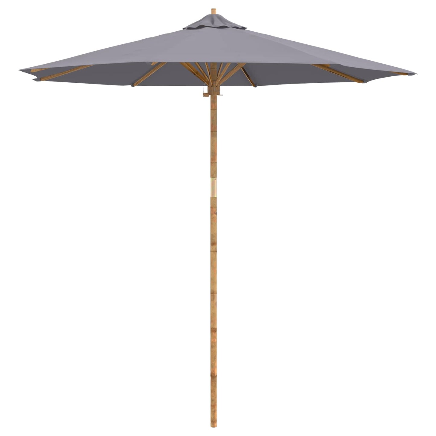 Garten-Sonnenschirm Dunkelgrau Ø 270 x 260 cm Bambus