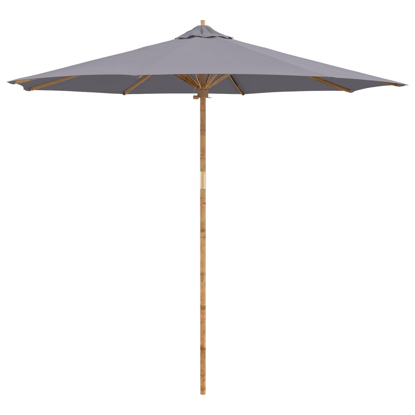 Garten-Sonnenschirm Dunkelgrau Ø 270 x 260 cm Bambus