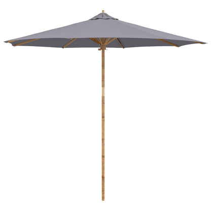 Garten-Sonnenschirm Dunkelgrau Ø 270 x 260 cm Bambus