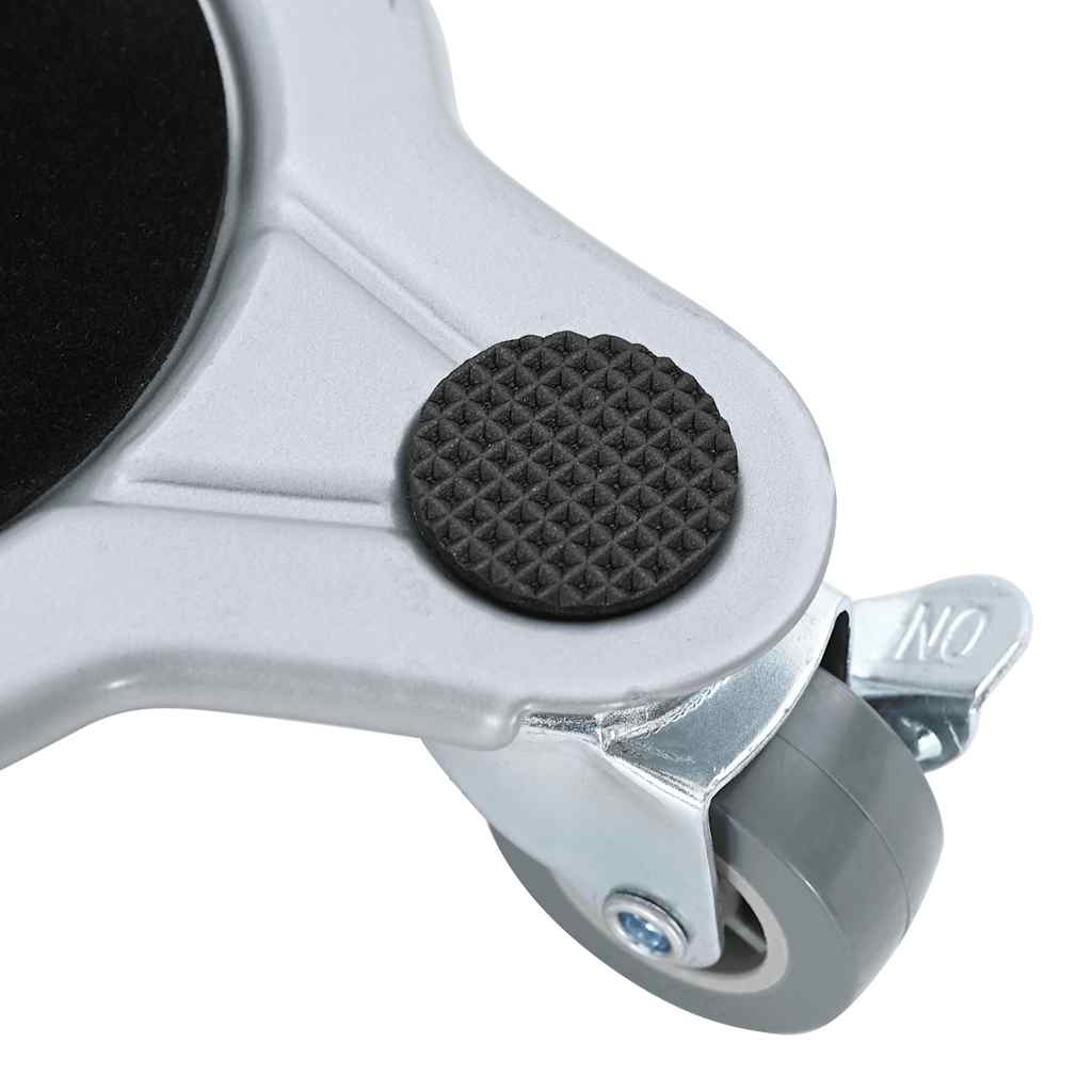 Möbelrollen 4 Stk. mit Heber 15,5x15,5x5,5 cm Stahl 1000 kg