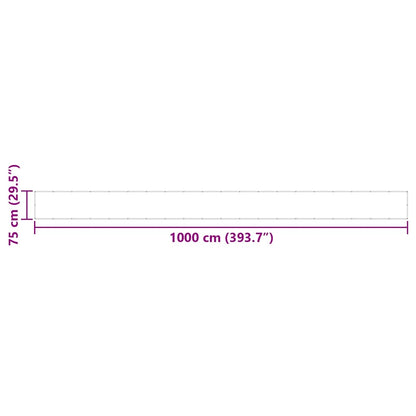 Balkon-Sichtschutz Gelb und Weiß Gestreift 75x1000 cm