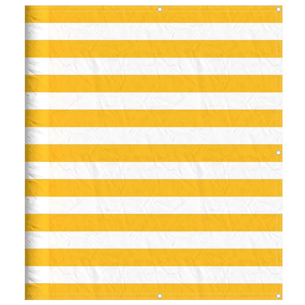Balkon-Sichtschutz Gelb und Weiß Gestreift 120x700 cm