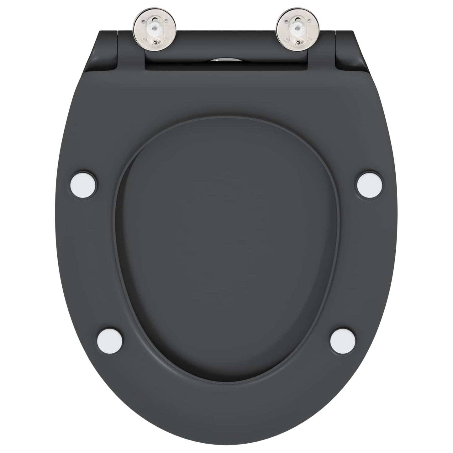 Toilettensitz Anthrazit 47 x 37,5 x 3,8 cm Duroplast