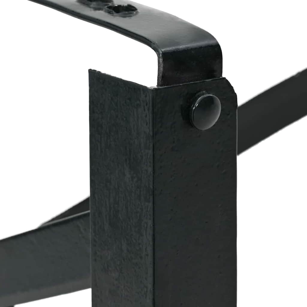 Bier Tischbein 2 pcs Schwarz 39 x 3 x 75 cm