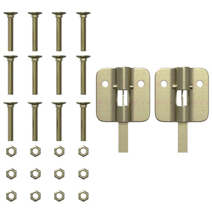 Bier Tischbein 2 pcs Schwarz 39 x 3 x 75 cm