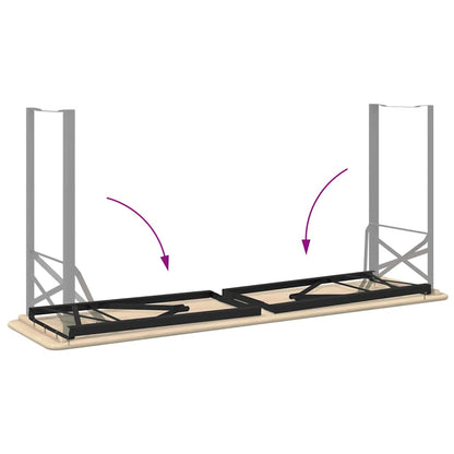 Bier Tischbein 2 pcs Schwarz 39 x 3 x 75 cm