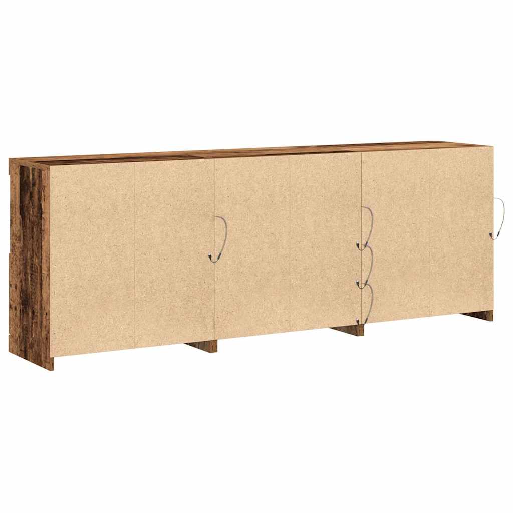 LED-Sideboard Altholz 181,5 x 37 x 67 cm Holzwerkstoff