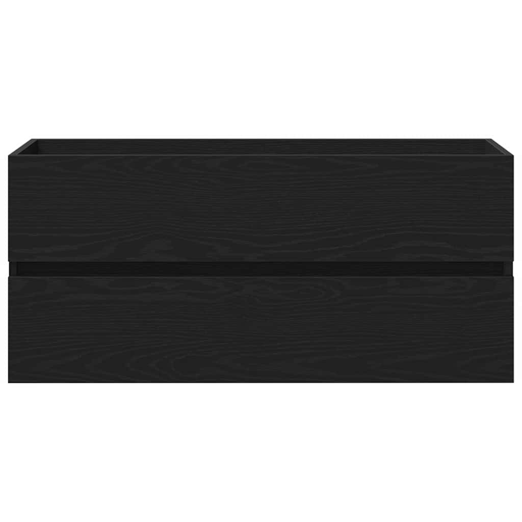 Waschbeckenschrank mit Tür Schwarz Eichen-Optik 80 x 39 x 62 cm