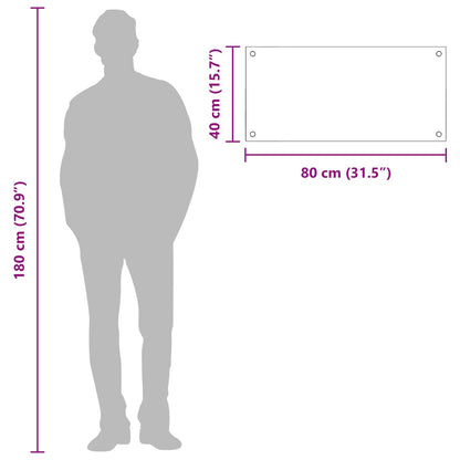 Küchenrückwand Dunkelgrau 80 x 40 cm Gehärtetes Glas