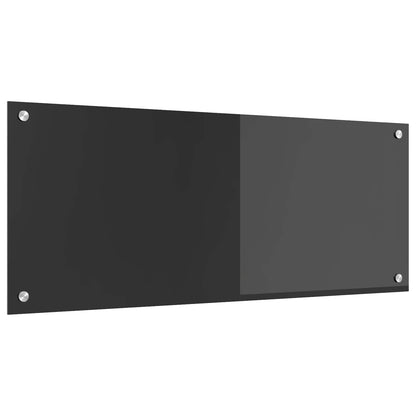 Küchenrückwand Dunkelgrau 100 x 40 cm Gehärtetes Glas