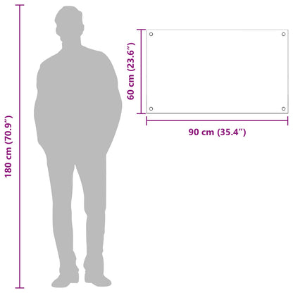 Küchenrückwand Gelb 90 x 60 cm Gehärtetes Glas