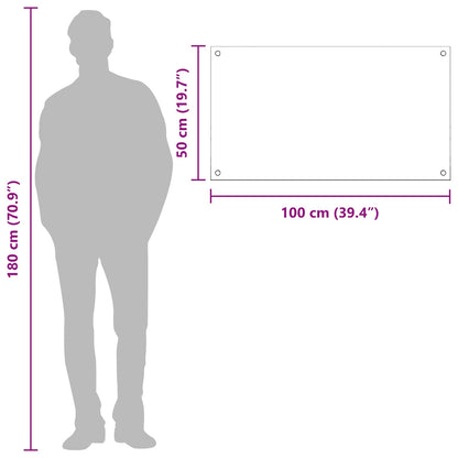 Küchenrückwand Gelb 100 x 50 cm Gehärtetes Glas