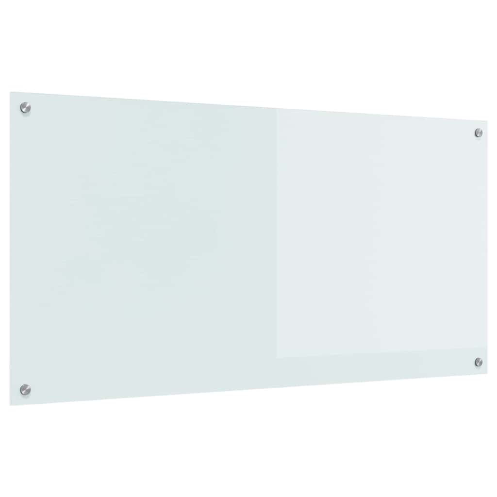 Küchenrückwand Weiß 120 x 60 cm Gehärtetes Glas