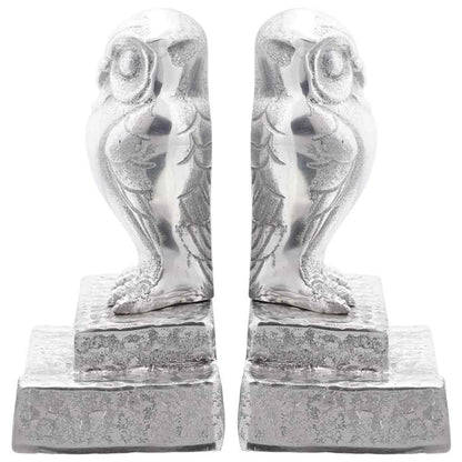 Buchstützen 2 pcs Silber 12 x 9 x 19 cm Aluminium