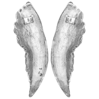 Flügel-Skulptur Silber 31 x 5 x 91 cm Aluminium