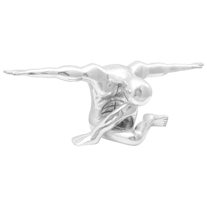 Skulptur Silber 91,5 x 32 x 33 cm Aluminium