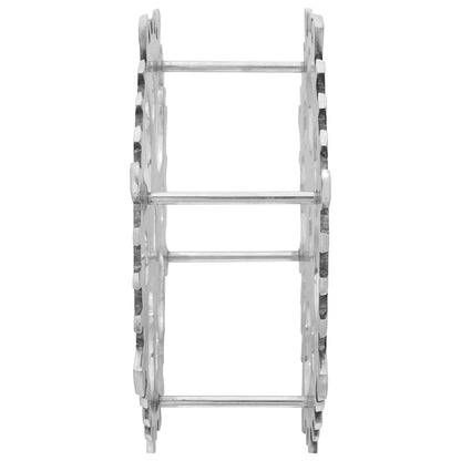 Weinregal Silber 39 x 14 x 39 cm Aluminium