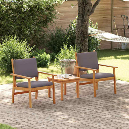 Gartenstuhl mit Kissen 2 pcs Anthrazit Massivholz Akazie