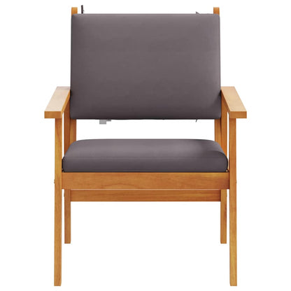 Gartenstuhl mit Kissen 2 pcs Anthrazit Massivholz Akazie