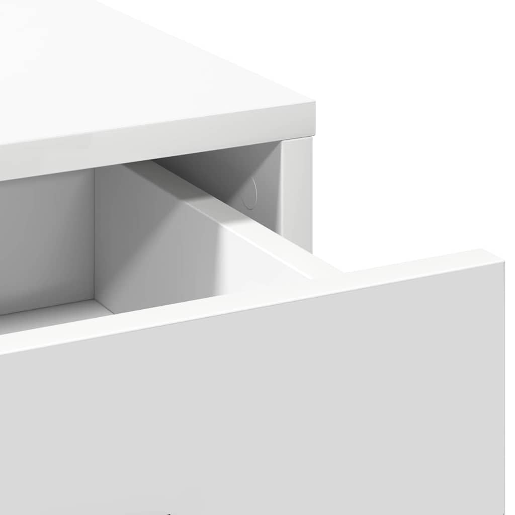 Highboard mit Schubladen Weiß 40 x 40,5 x 135 cm Holzwerkstoff