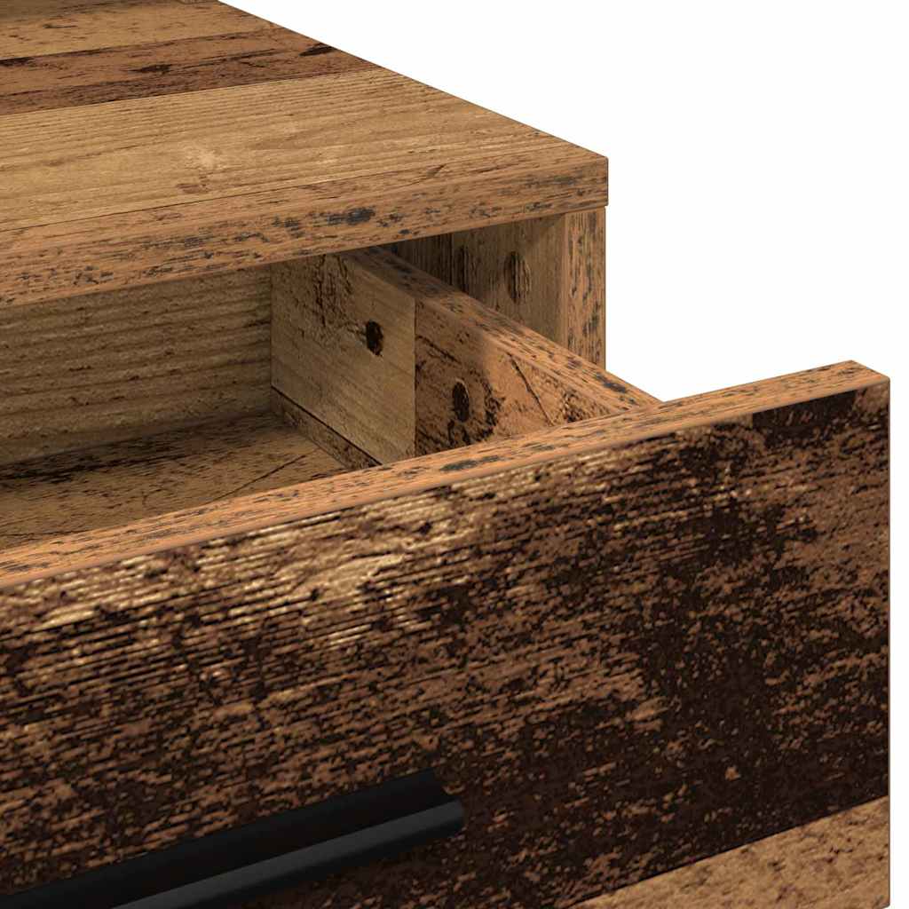 Schminktisch mit Regal Altholz 79 x 41 x 135 cm Holzwerkstoff